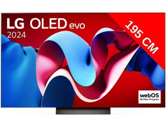 Téléviseur OLED LG OLED77C4 77" 2024 - Qualité 4K, Fluidité 144Hz, Technologie HDR10 Pro