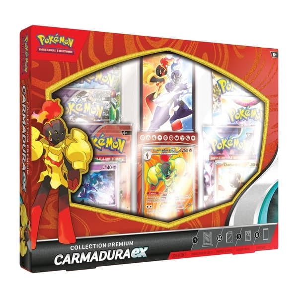 Coffret Pokémon Premium Carmadura-Ex brillant et exclusif