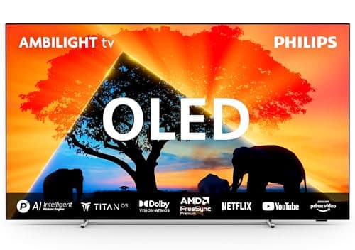 Téléviseur Philips Ambilight 77OLED759 77" Smart TV OLED 4K - P5 AI Perfect Picture, Titan OS, Dolby Atmos et Vision