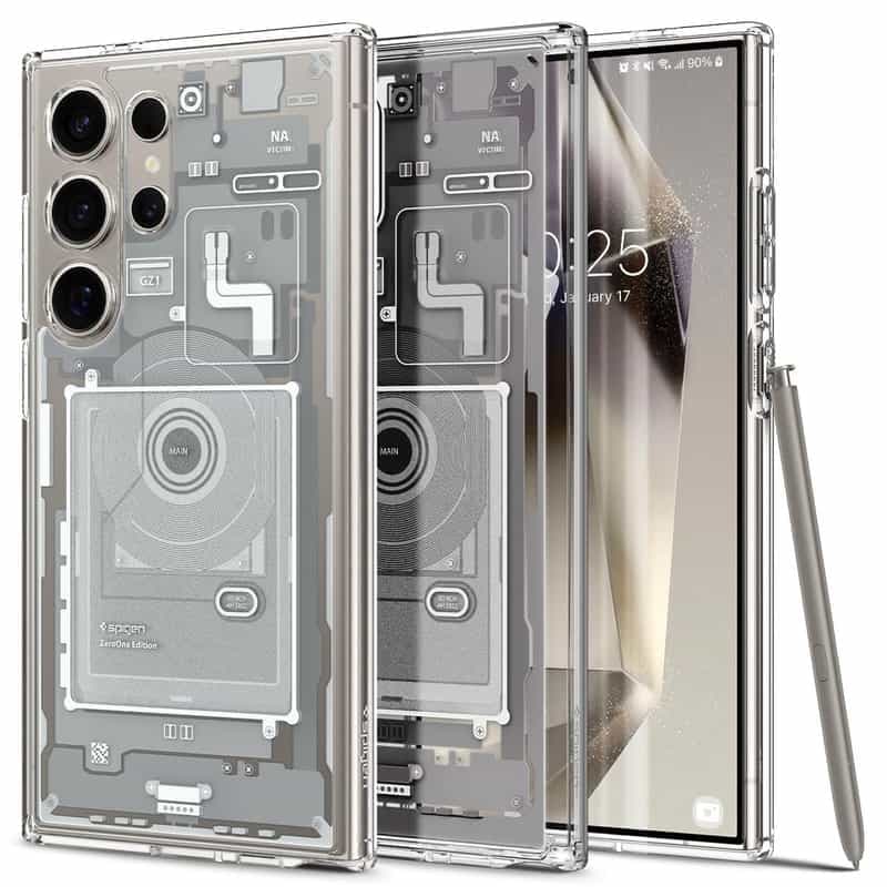 Étui de protection Spigen pour Samsung Galaxy S24 Ultra - Blanc et Transparent