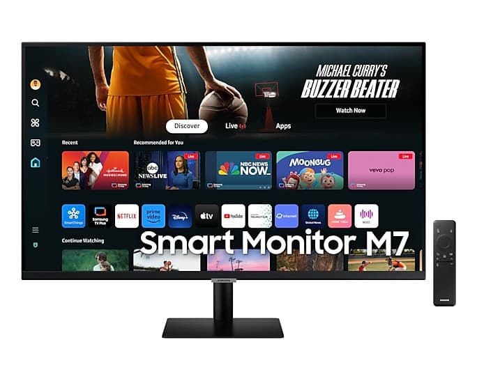 Moniteur Connecté Samsung Smart Monitor M7 LS32DM700UUXEN 32" : Qualité 4K HDR, Fonctions Smart TV, USB-C 65W