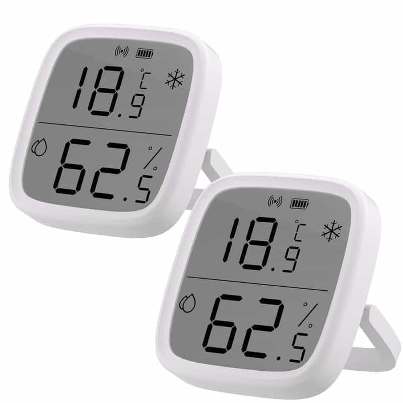 Lot de 2 capteurs intelligents de température et d'humidité SONOFF SNZB-02D - Zigbee