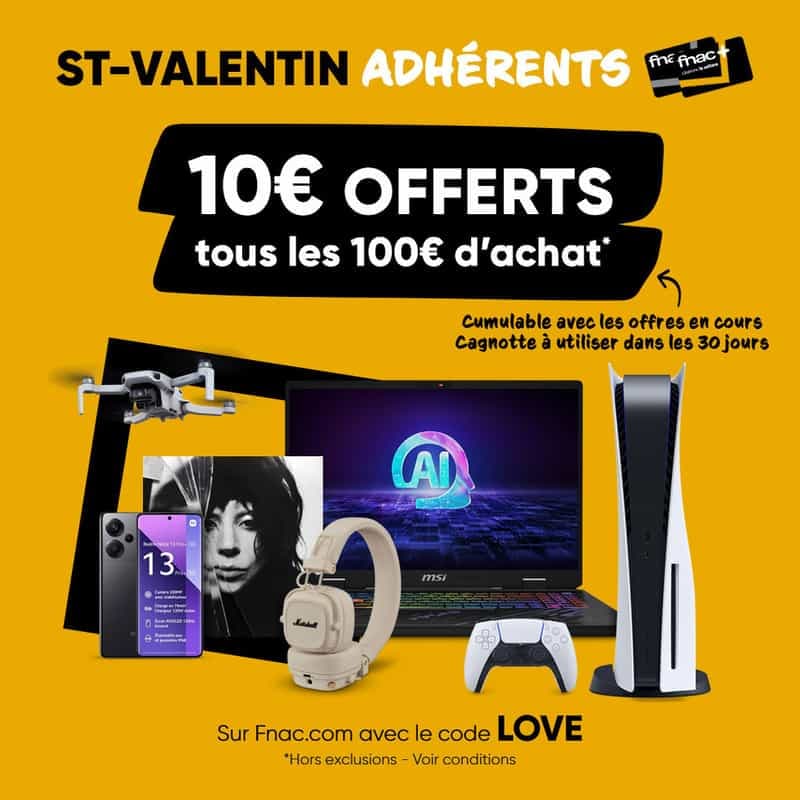 Profitez de 10€ offerts sur votre compte fidélité tous les 100€ d'achat !