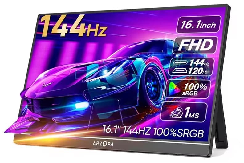 Code promo - Écran portable Arzopa 16,1 pouces : Full HD, 144 Hz, 300 Nits, USB-C, Mini HDMI