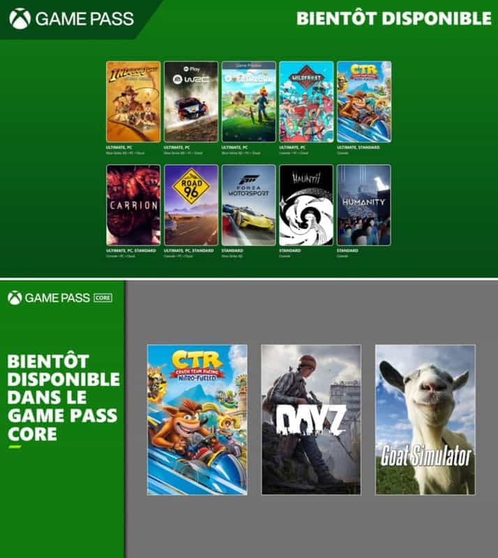 Nouveautés Xbox Game Pass : Indiana Jones, Forza Motorsport, EA Sports WRC, Carrion et plus encore !