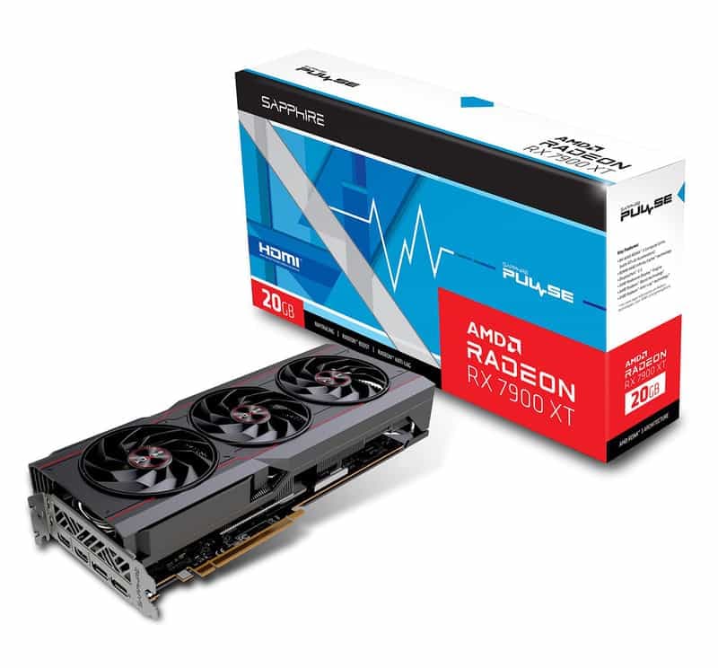 Carte graphique Sapphire Pulse AMD Radeon RX 7900 XT - Édition 20 Go GDDR6