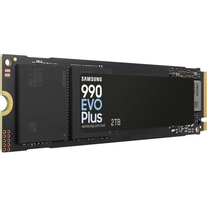 Code promo - SSD interne M.2 NVMe Gen4 Samsung 990 EVO Plus - 2 To, 7250 Mo/s, TLC 3D