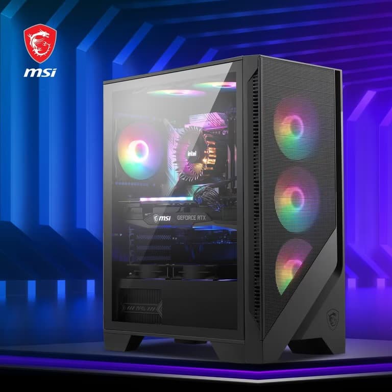 Gaming PC - Config Intel 12400F, RTX 4070 12 Go, 16 Go Ram, 500 Go SSD, Alim 650W Bronze