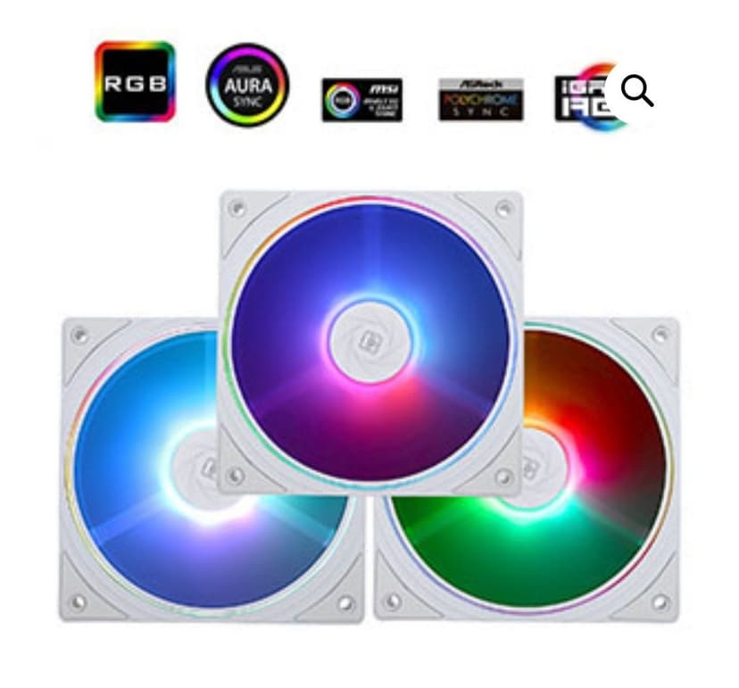 Lot de 3 Ventilateurs PC Thermalright TL-S12W-S Blanc