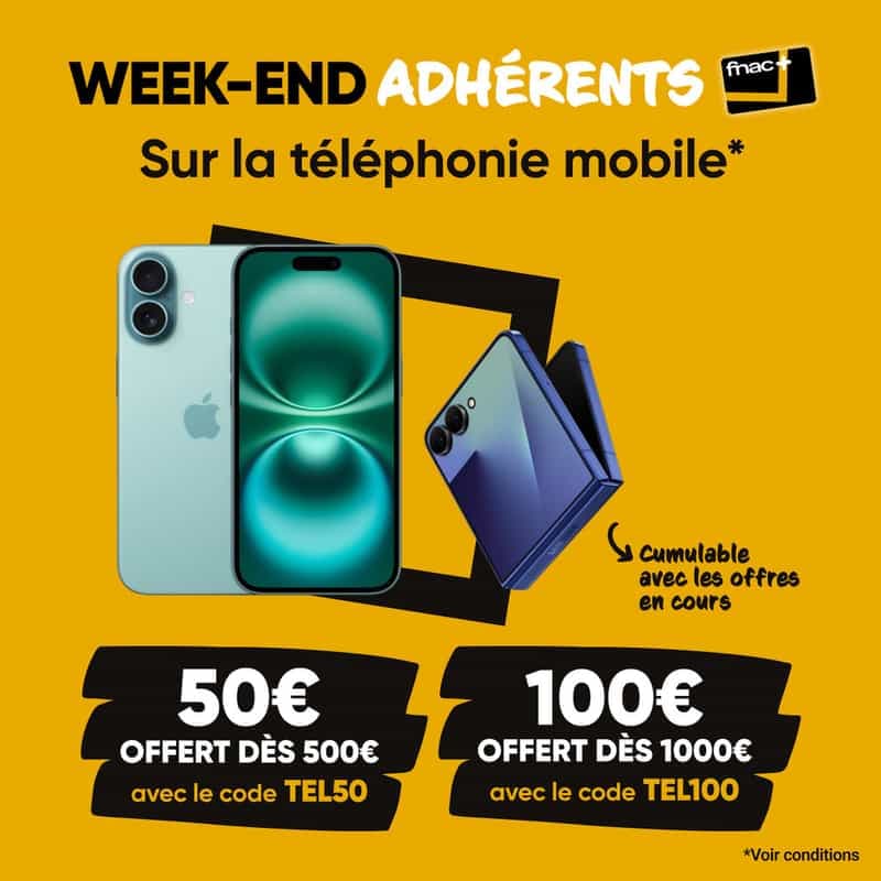 Code promo - Offre spéciale : 50€ ou 100€ crédités sur votre compte fidélité pour vos achats en téléphonie