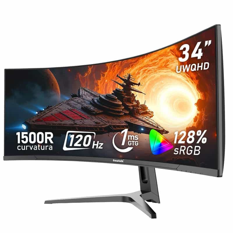 Écran Gamer Incurvé 34" Gawfolk 1500R 120Hz UWQHD