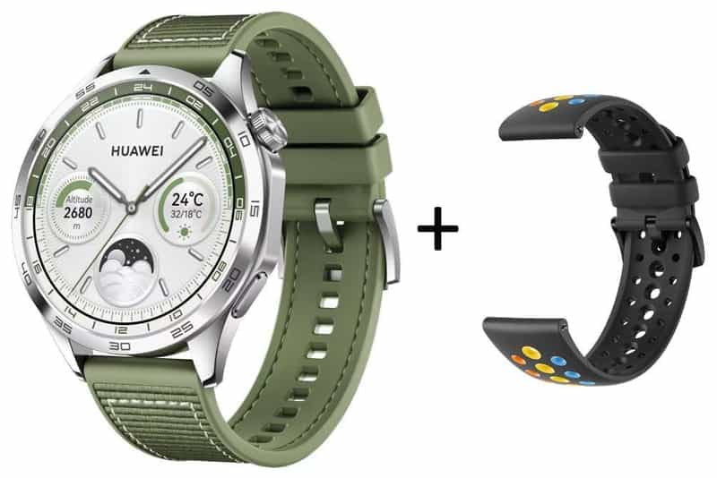 Promotion : Montre connectée Huawei Watch GT 4 46mm (Vert) avec bracelet Easyfit 2 offert