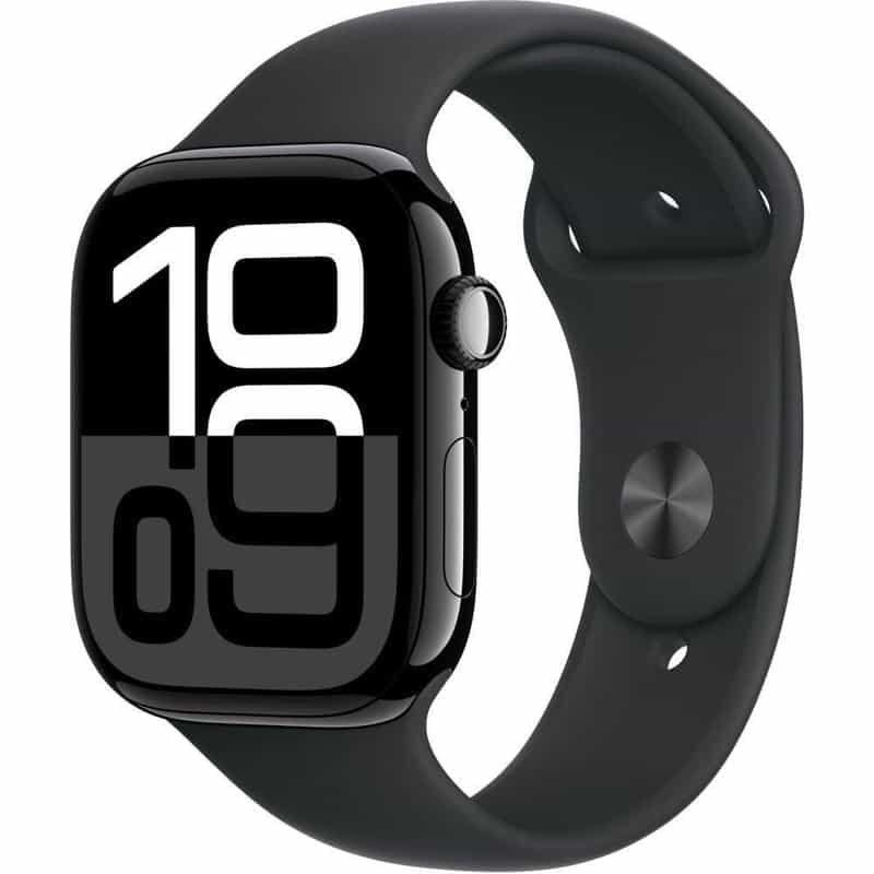 Apple Watch Series 10 GPS - Édition États-Unis, Boîtier Aluminium Noir, Taille M/L
