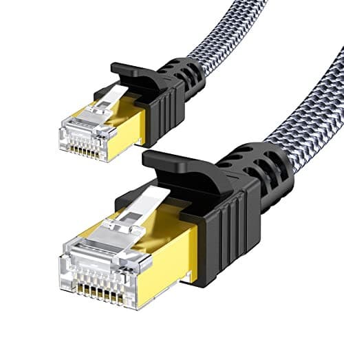 Câble Ethernet Snowkids 5m Cat 7 - Haute Vitesse 10Gbps 600MHz