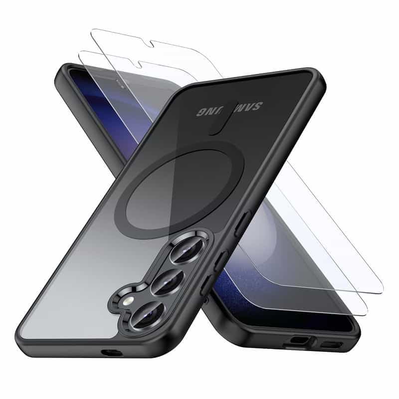 Étui Magnétique Premium pour Samsung Galaxy S25 avec Verres Trempés - Offre Spéciale Vendeur Externe