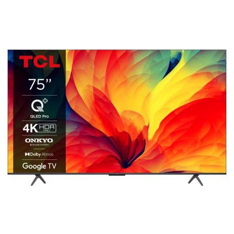 Téléviseur 75 pouces TCL 75QLED780 QLED - Qualité 4K UHD, Google TV, Wi-Fi, Assistant Vocal