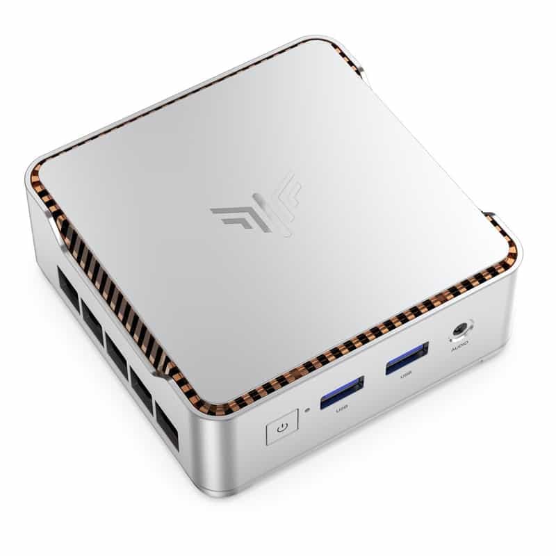 NiPoGi E2 Mini PC - Processeur Intel Twin Lake N150 (3,6 GHz Max), 16 Go RAM DDR4, 256 Go SSD M.2