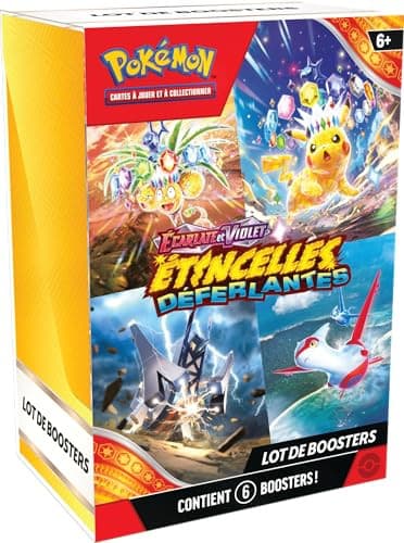 Pack de 6 boosters Pokémon EV08 - Étincelles enflammées, FR