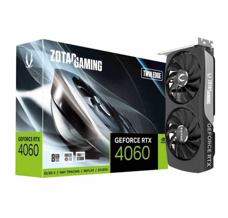 Zotac Gaming GeForce RTX 4060 Twin Edge 8 Go GDDR6 DLSS3 - Carte graphique compacte et performante
