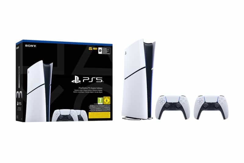 Console de Jeu PlayStation 5 Digital Edition avec 2 Manettes Sans Fil DualSense - Édition Spéciale Blanche 🎮