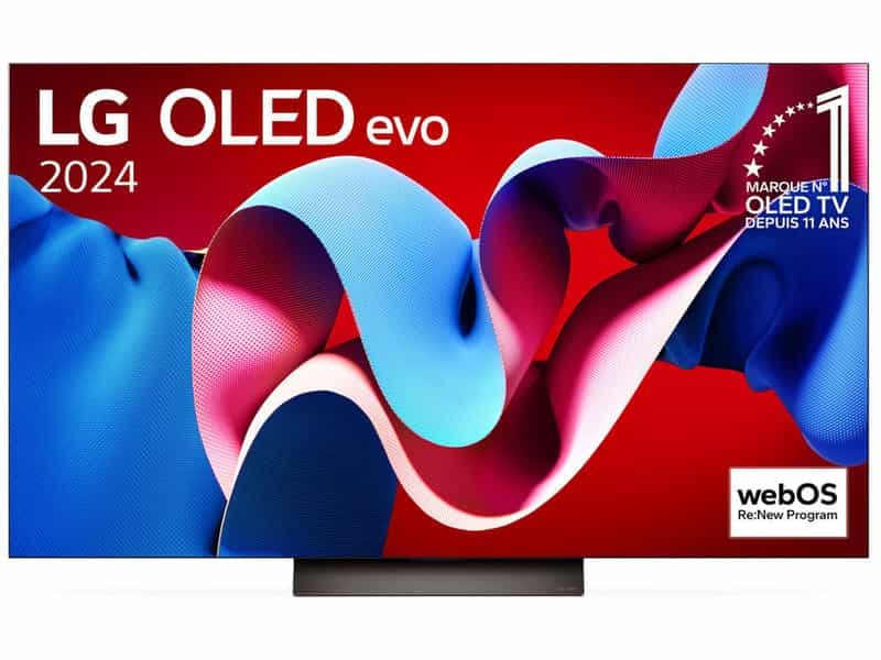 Écran TV LG OLED55C4 55" 4K - OLED Motion 144Hz, HDR10 Pro, FreeSync Premium