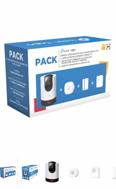 Pack Caméra TP-Link Tapo 2K QHD avec Capteurs et Hub de Connexion