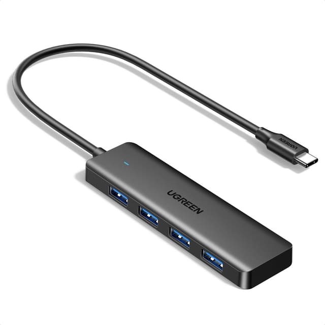 Hub USB-C 4 ports ultra-rapide – Compact et sécurisé