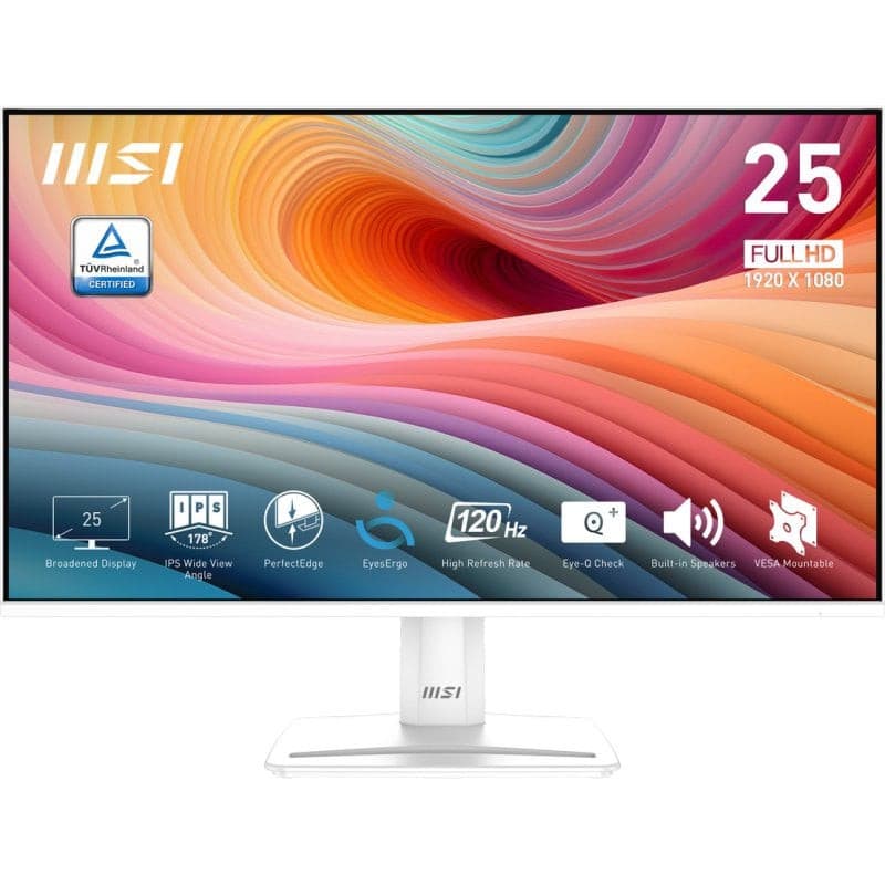 Moniteur PC 24,5" MSI Pro MP251W - Technologie IPS LED E2, FullHD, 120 Hz