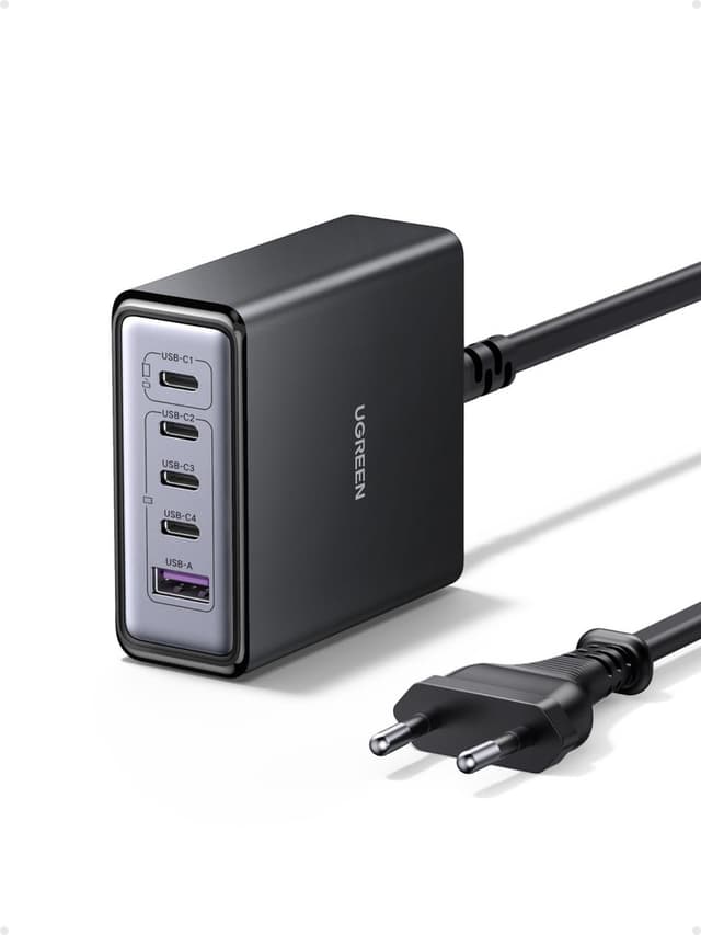 Chargeur Ugreen Zapix 65W - 5 ports, charge rapide GaN, câble inclus