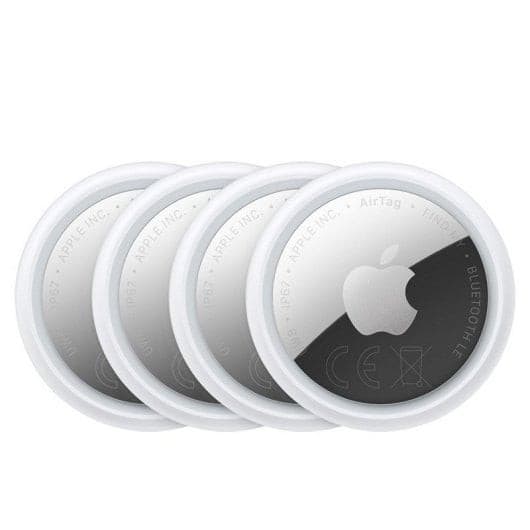 Lot de 4 Traceurs Apple AirTag (2eme génération) - localisateurs de suivi d'objet, anti-perte